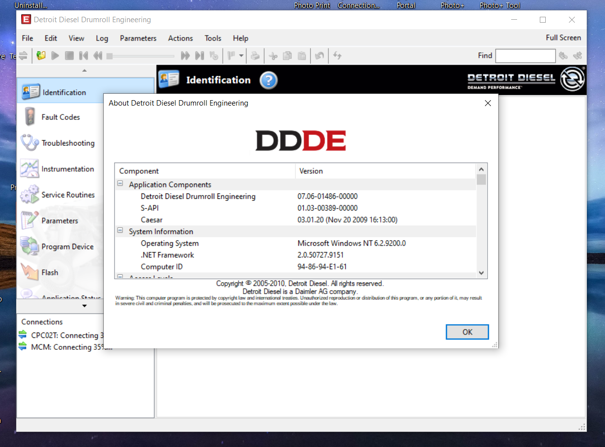 Detroit Diesel Drumroll Engineering 7.06 DDDE v7.06 https://www.ecuforcetruck.com/product/detroit-diesel-drumroll-engineering-7-06-ddde-v7-06/ Date: 2014 DDDL - level 1-Diagnostic Link DDRS - level 2-Reprogramming System DDDE - level 3-Drumroll Engineering