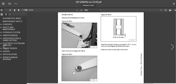 SERVICE MANUAL BOBCAT 329 sms - Image 2