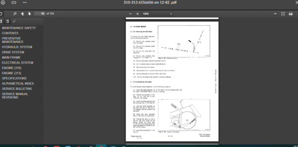 SERVICE MANUAL BOBCAT 310 - 313 SMS - Image 2