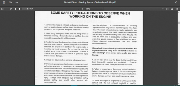 SERVICE MANUAL DETROIT Cooling System - Technicians Guide - Image 2