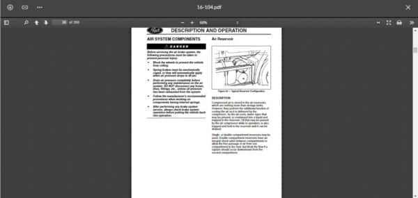 SERVICE MANUAL MACK  Air & Brakes system - Image 3