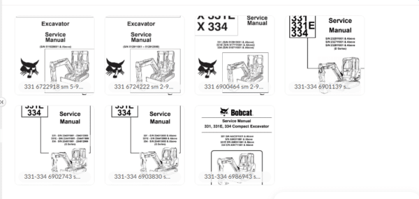 SERVICE MANUAL BOBCAT 331 334 sms