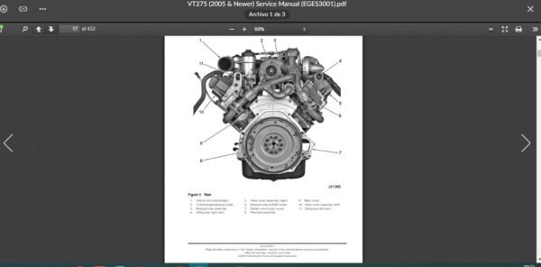 SERVICE MANUAL INTERNATIONAL ENGINE  VT275 (2005 & Newer) - Image 3