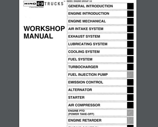 SERVICE MANUAL HINO FD.FE.FF.SG 2009
