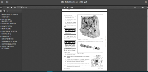 SERVICE MANUAL BOBCAT 310 - 313 SMS - Image 3