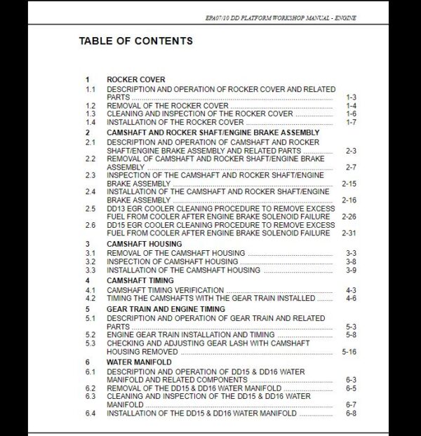 SERVICE MANUAL DETROIT DIESEL DD15 , DD13 Service Workshop Repair Manual - Image 3