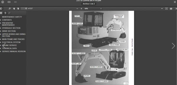 SERVICE MANUAL BOBCAT 231 SMS - Image 4