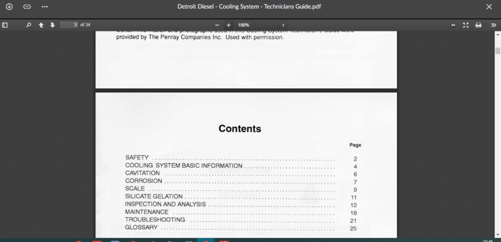 Detriot Service Routine SERVICE MANUAL DETROIT Cooling System - Technicians Guide - EcuForce Truck