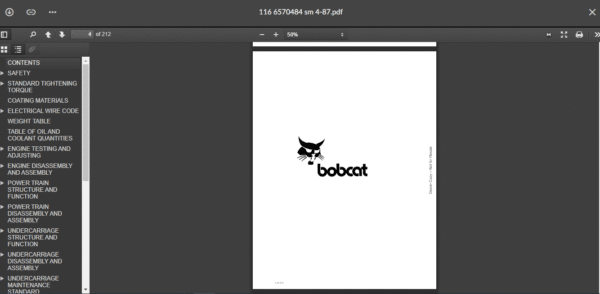 SERVICE MANUAL BOBCAT 116 sms - Image 6