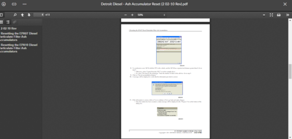 SERVICE MANUAL DETROIT Diesel-Ash Accumulator Reset (2 02-10 Rev) - Image 4
