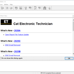 CAT ET 2026 Diagnostic Software is an essential tool for technicians working on Caterpillar equipment. It offers advanced capabilities for diagnosing and troubleshooting heavy machinery and trucks.